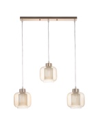 Светильник подвесной ЭкономСвет 10298/3GD, 3×40 Вт, E27, 61×15×18×70 см, золотой, янтарный - Фото 1