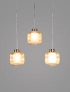 Светильник подвесной ЭкономСвет 10298/3GD, 3×40 Вт, E27, 61×15×18×70 см, золотой, янтарный - Фото 3