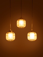 Светильник подвесной ЭкономСвет 10298/3GD, 3×40 Вт, E27, 61×15×18×70 см, золотой, янтарный - Фото 4