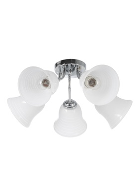 Люстра 20130/5CR, 5х40Вт, E27, 50х50х20 см, цвет хром  (артикул 10986813)  большой выбор товаров оптом и в розницу по низким ценам с доставкой