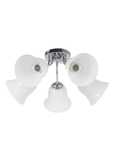 Люстра ЭкономСвет 20130/5CR, 5×40 Вт, E27, 50×50×20 см, цвет хром