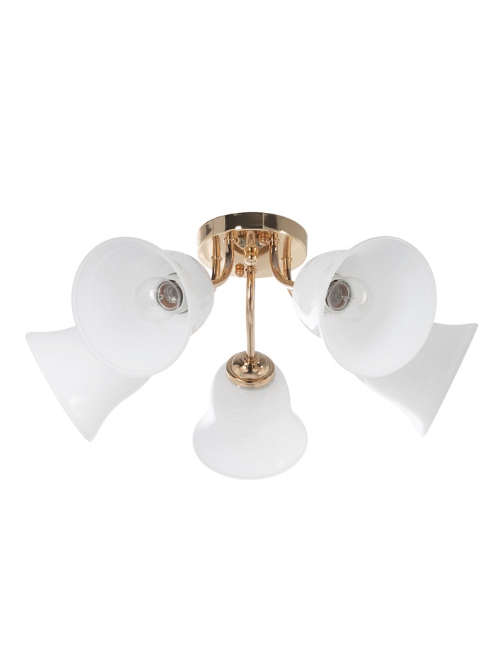 Люстра ЭкономСвет 20130/5GD, 5×40 Вт, E27, 50×50×20 см, золотая - Фото 1