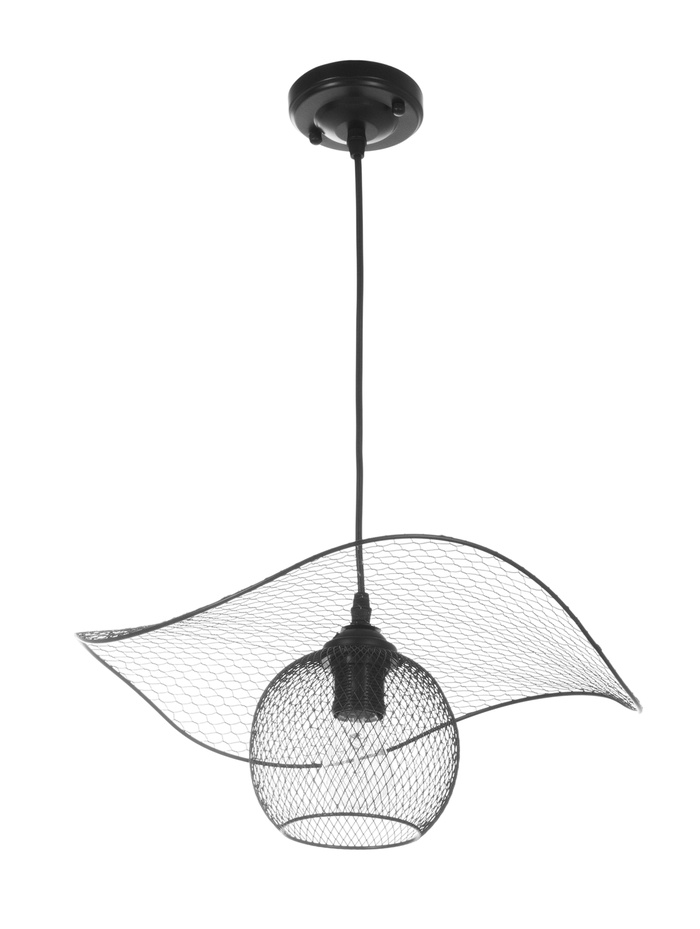 Светильник подвесной ЭкономСвет 10297/1MBK, 1×40 Вт, E27, 42×42×17-80 см, чёрный - Фото 1