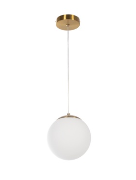 Светильник подвесной 10274/1GD, 1х40Вт, E27, 13,5х13,5х13-75 см, цвет золото/белый  (артикул 10986818)  большой выбор товаров оптом и в розницу по низким ценам с доставкой