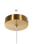 Светильник подвесной 10274/1GD, 1х40Вт, E27, 13,5х13,5х13-75 см, цвет золото/белый  (артикул 10986818)  большой выбор товаров оптом и в розницу по низким ценам с доставкой