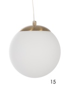 Светильник подвесной 10274/1GD, 1х40Вт, E27, 13,5х13,5х13-75 см, цвет золото/белый  (артикул 10986818)  большой выбор товаров оптом и в розницу по низким ценам с доставкой