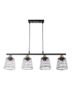 Светильник подвесной ЭкономСвет 30135/4BK, 4×40 Вт, E27, 69×15×20-75 см, чёрный - Фото 1