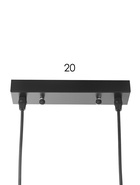 Светильник подвесной ЭкономСвет 30135/4BK, 4×40 Вт, E27, 69×15×20-75 см, чёрный - Фото 5