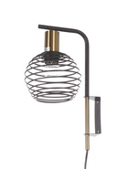 Бра 11152/1wBK, 1х40Вт, E27, 20х15х32 см, чёрный/золото  (артикул 10986823)  большой выбор товаров оптом и в розницу по низким ценам с доставкой