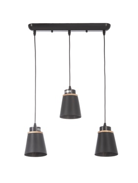 Светильник подвесной 30136/3L BK, 3х40Вт, E27, 84,5х12х20-90 см, чёрный  (артикул 10986825)  большой выбор товаров оптом и в розницу по низким ценам с доставкой