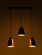 Светильник подвесной ЭкономСвет 30136/3L BK, 3×40 Вт, E27, 84.5×12×20-90 см, чёрный - Фото 3