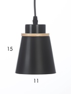 Светильник подвесной ЭкономСвет 30136/3L BK, 3×40 Вт, E27, 84.5×12×20-90 см, чёрный - Фото 5