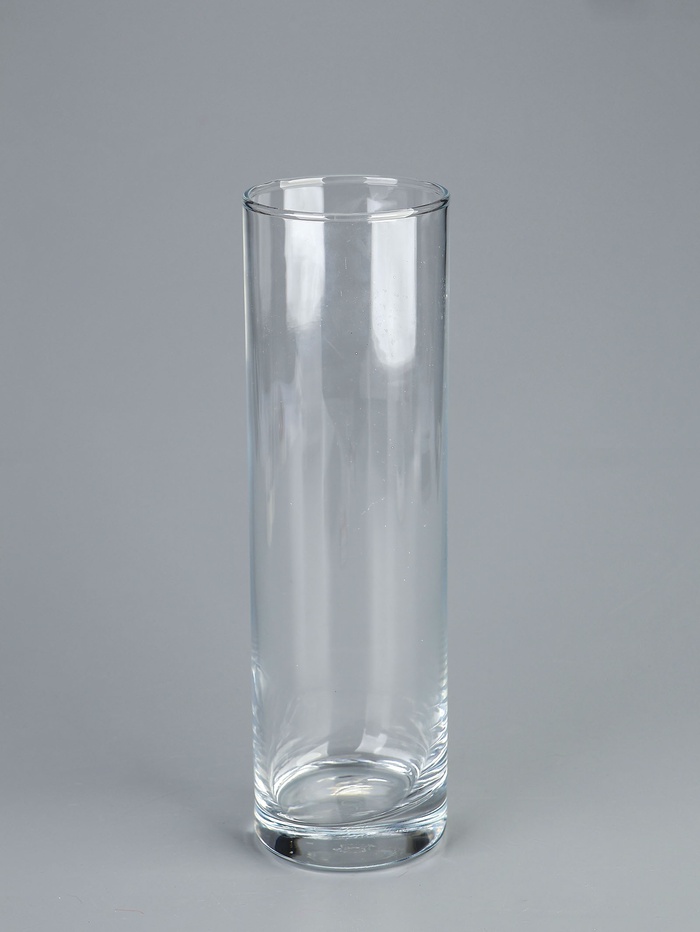 УЦЕНКА Ваза "Флора" d-7.5см; h=26,5 см (толщина стекла 2,2 мм) прозрачная - Фото 1