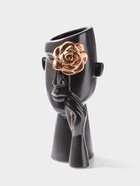 Ваза для цветов «Причуда», 9.5×9.5×27 см, керамика, чёрно-золотая  (артикул 10990286)  большой выбор товаров оптом и в розницу по низким ценам с доставкой