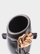 Ваза для цветов «Причуда», 9.5×9.5×27 см, керамика, чёрно-золотая  (артикул 10990286)  большой выбор товаров оптом и в розницу по низким ценам с доставкой