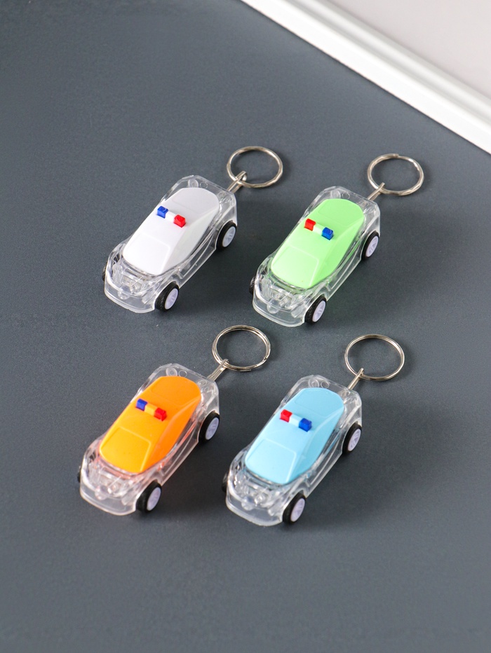 Брелок - фонарик для ключей на кольце «Полицейский автомобиль», мигает, инерционный, 7×3×1.5 см, МИКС