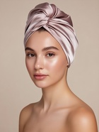Чалма - тюрбан для волос MINAKU, 25×68 см, тенсель, пудровая - Фото 1