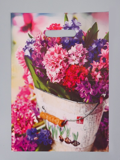 Пакет «Весенние краски», полиэтиленовый с вырубной ручкой, 29×40 см, 35 мкм