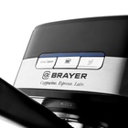 Кофеварка BRAYER 1113BR, рожковая, 1100 Вт, 1.5 л, 20 бар, автоматический капучинатор, чёрная - Фото 8