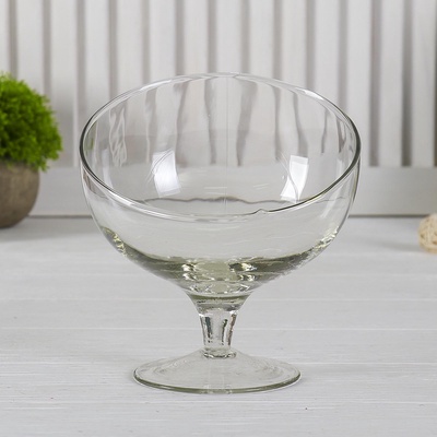 УЦЕНКА Ваза "Роджер" бокал с косым срезом d-15см, h-16см v-0,35л 1681 прозрачная