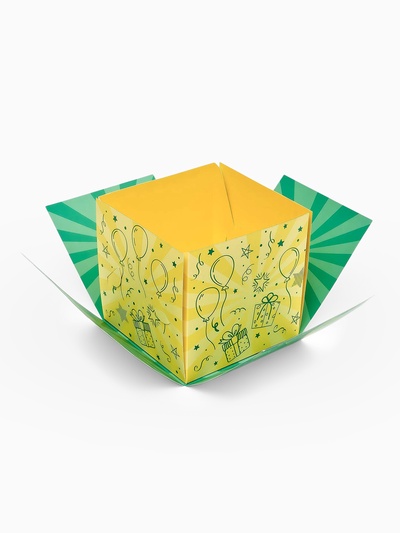 Бум-коробка подарочная с бабочками «Тебе подарочек», 12×12×12 см