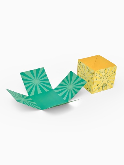 Бум-коробка подарочная с бабочками «Тебе подарочек», 12×12×12 см