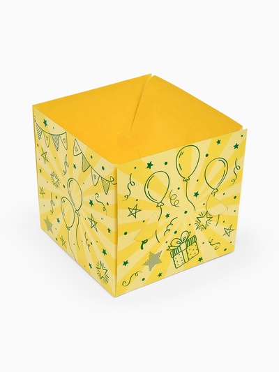 Бум-коробка подарочная с бабочками «Тебе подарочек», 12×12×12 см