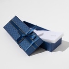 Набор коробочек подарочных 6 шт. под браслет, кулон, цепочку «Бантик стеганный»,12×4.3×2.5 см, цвет МИКС - Фото 4