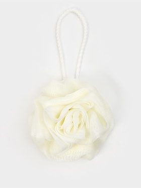 Мочалка для тела Доляна «Роза», 50 г, белая