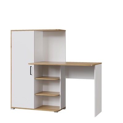 УЦЕНКА Стол компьютерный «Лайт», 1420×356×1282 мм, цвет белый/дуб золотой