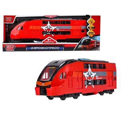 УЦЕНКА Аэроэкспресс пластик свет-звук 30см, инерц, AIRSHUTTLE-30PL-RD