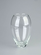 УЦЕНКА Ваза "Клавдия" средняя d-9см 20х12см, 1,6л прозрачная - Фото 1