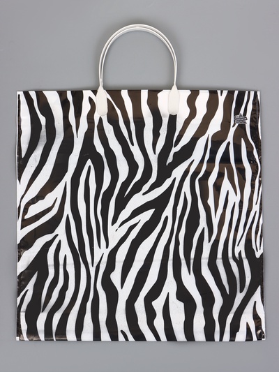 Пакет подарочный «Зебра» полиэтиленовый с пластиковой ручкой, 35×36 см, 85 мкм