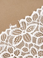 УЦЕНКА Кружевная эластичная ткань 17см*25±1ярд(23м±1м) пятилистник белый АУ - Фото 2