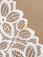 УЦЕНКА Кружевная эластичная ткань 17см*25±1ярд(23м±1м) пятилистник белый АУ - Фото 3