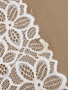 УЦЕНКА Кружевная эластичная ткань 17см*25±1ярд(23м±1м) пятилистник белый АУ - Фото 4