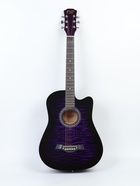 УЦЕНКА Акустическая гитара Music Life QD-H38Q-hw, фиолетовая - Фото 2