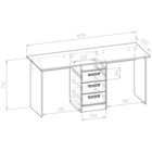 УЦЕНКА Стол письменный СТН-2, 1660×600×750, Белый бриллиант/Белый - Фото 12