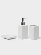 УЦЕНКА Набор для ванной «Лодж», 3 предмета (мыльница, дозатор для мыла, стакан), белая - Фото 2