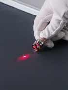 Фонарик - лазер брелок для ключей на карабине «Чёрточки», 2 диода, пастель, 1.5×1.5×7 см, МИКС - Фото 6