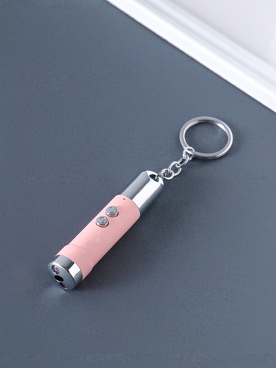 Фонарик - лазер брелок для ключей на кольце «Пастель», от USB, 4 режима, 1.7×1.7×8 см, МИКС