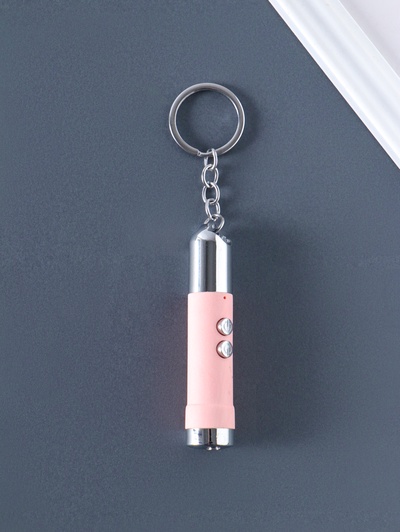 Фонарик - лазер брелок для ключей на кольце «Пастель», от USB, 4 режима, 1.7×1.7×8 см, МИКС