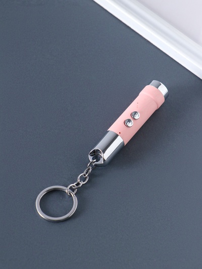 Фонарик - лазер брелок для ключей на кольце «Пастель», от USB, 4 режима, 1.7×1.7×8 см, МИКС
