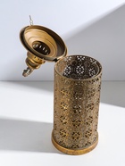 Подсвечник на 1 свечу «Фонарь. Ромашки», металл под золото, d=14 см, 19×19×54.5 см - Фото 6