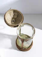 Подсвечник на 1 свечу «Фонарь. Перья», металл под медь с белой патиной, d=12.5 см, 18×18×42 см  (артикул 10962075)  большой выбор товаров оптом и в розницу по низким ценам с доставкой