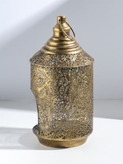 Подсвечник на 1 свечу «Фонарь. Вереск», металл под золото, d=8 см, 16×16×31.5 см  (артикул 10962077)  большой выбор товаров оптом и в розницу по низким ценам с доставкой