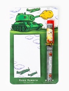 Подарочный набор, ручка шариковая, блок бумаги отрывной, 30 л. «Танк» - Фото 2