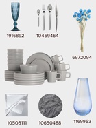 УЦЕНКА Набор салатников 4 шт. Доляна 14.5×7 см «Гранит» серый в крапинку - Фото 6