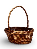 Корзина плетёная для хранения, 27×21×11 см, ручка h=17 см, лоза, коричневая  (артикул 10985178)  большой выбор товаров оптом и в розницу по низким ценам с доставкой