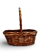 Корзина плетёная для хранения, 27×21×11 см, ручка h=17 см, лоза, коричневая  (артикул 10985178)  большой выбор товаров оптом и в розницу по низким ценам с доставкой